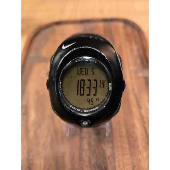 RARE VINTAGE NIKE ZERO DRIFT DIGITAL COMPASS TURTLE SHELL WATCH. Altimeter, Temp - Picture 9 of 10